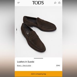 tods loafers in suede